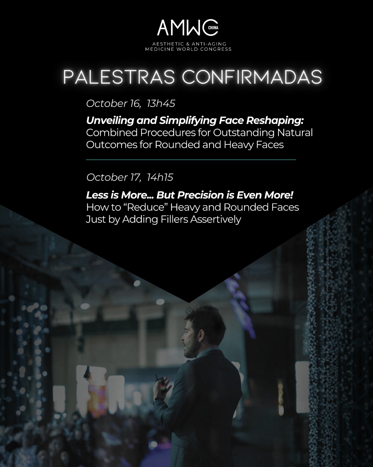 Slide 4: palestras confirmadas no AMWC China