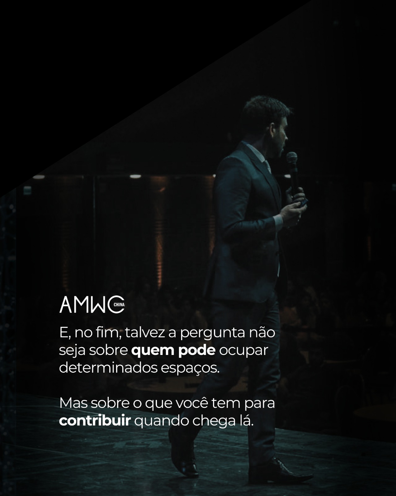 Slide 7: contribuição no palco do AMWC China